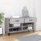 vidaXL - Schoenenkast - 102x35x55 - cm - bewerkt - hout - grijs - sonoma - eikenkleur
