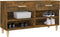 vidaXL - Schoenenkast - 102x35x55 - cm - bewerkt - hout - grijs - sonoma - eikenkleur