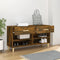 vidaXL - Schoenenkast - 102x35x55 - cm - bewerkt - hout - hoogglans - wit