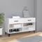 vidaXL - Schoenenkast - 102x35x55 - cm - bewerkt - hout - hoogglans - wit