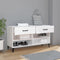 vidaXL - Schoenenkast - 102x35x55 - cm - bewerkt - hout - hoogglans - wit
