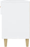 vidaXL - Schoenenkast - 102x35x55 - cm - bewerkt - hout - hoogglans - wit