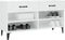 vidaXL - Schoenenkast - 102x35x55 - cm - bewerkt - hout - hoogglans - wit