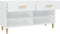 vidaXL - Schoenenkast - 102x35x55 - cm - bewerkt - hout - hoogglans - wit