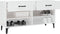 vidaXL - Schoenenkast - 102x35x55 - cm - bewerkt - hout - hoogglans - wit