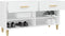 vidaXL - Schoenenkast - 102x35x55 - cm - bewerkt - hout - wit