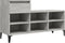 vidaXL - Schoenenkast - 102x36x60 - cm - bewerkt - hout - betongrijs