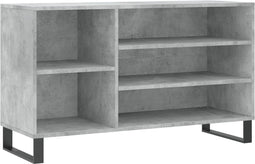 vidaXL - Schoenenkast - 102x36x60 - cm - bewerkt - hout - betongrijs