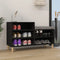 vidaXL - Schoenenkast - 102x36x60 - cm - bewerkt - hout - betongrijs