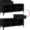 vidaXL - Schoenenkast - 102x36x60 - cm - bewerkt - hout - betongrijs