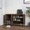 vidaXL - Schoenenkast - 102x36x60 - cm - bewerkt - hout - betongrijs