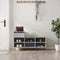 vidaXL - Schoenenkast - 102x36x60 - cm - bewerkt - hout - betongrijs