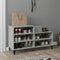 vidaXL - Schoenenkast - 102x36x60 - cm - bewerkt - hout - betongrijs