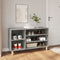 vidaXL - Schoenenkast - 102x36x60 - cm - bewerkt - hout - betongrijs