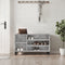 vidaXL - Schoenenkast - 102x36x60 - cm - bewerkt - hout - betongrijs