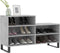 vidaXL - Schoenenkast - 102x36x60 - cm - bewerkt - hout - betongrijs