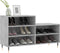 vidaXL - Schoenenkast - 102x36x60 - cm - bewerkt - hout - betongrijs