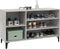 vidaXL - Schoenenkast - 102x36x60 - cm - bewerkt - hout - betongrijs