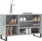 vidaXL - Schoenenkast - 102x36x60 - cm - bewerkt - hout - betongrijs