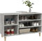 vidaXL - Schoenenkast - 102x36x60 - cm - bewerkt - hout - betongrijs