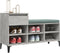 vidaXL - Schoenenkast - 102x36x60 - cm - bewerkt - hout - betongrijs