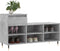 vidaXL - Schoenenkast - 102x36x60 - cm - bewerkt - hout - betongrijs