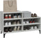 vidaXL - Schoenenkast - 102x36x60 - cm - bewerkt - hout - betongrijs