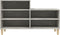 vidaXL - Schoenenkast - 102x36x60 - cm - bewerkt - hout - betongrijs