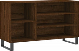 vidaXL - Schoenenkast - 102x36x60 - cm - bewerkt - hout - bruin - eikenkleur