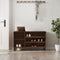 vidaXL - Schoenenkast - 102x36x60 - cm - bewerkt - hout - bruin - eikenkleur