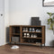 vidaXL - Schoenenkast - 102x36x60 - cm - bewerkt - hout - bruin - eikenkleur