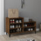 vidaXL - Schoenenkast - 102x36x60 - cm - bewerkt - hout - bruin - eikenkleur
