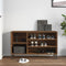 vidaXL - Schoenenkast - 102x36x60 - cm - bewerkt - hout - bruin - eikenkleur