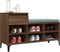vidaXL - Schoenenkast - 102x36x60 - cm - bewerkt - hout - bruin - eikenkleur