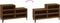 vidaXL - Schoenenkast - 102x36x60 - cm - bewerkt - hout - bruin - eikenkleur