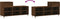 vidaXL - Schoenenkast - 102x36x60 - cm - bewerkt - hout - bruin - eikenkleur