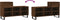 vidaXL - Schoenenkast - 102x36x60 - cm - bewerkt - hout - bruin - eikenkleur