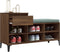 vidaXL - Schoenenkast - 102x36x60 - cm - bewerkt - hout - bruin - eikenkleur