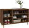 vidaXL - Schoenenkast - 102x36x60 - cm - bewerkt - hout - bruin - eikenkleur