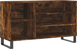 vidaXL - Schoenenkast - 102x36x60 - cm - bewerkt - hout - gerookt - eikenkleurig