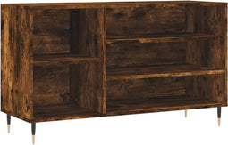 vidaXL - Schoenenkast - 102x36x60 - cm - bewerkt - hout - gerookt - eikenkleurig