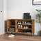 vidaXL - Schoenenkast - 102x36x60 - cm - bewerkt - hout - gerookt - eikenkleurig