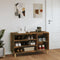 vidaXL - Schoenenkast - 102x36x60 - cm - bewerkt - hout - gerookt - eikenkleurig