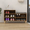 vidaXL - Schoenenkast - 102x36x60 - cm - bewerkt - hout - gerookt - eikenkleurig