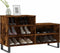 vidaXL - Schoenenkast - 102x36x60 - cm - bewerkt - hout - gerookt - eikenkleurig
