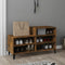 vidaXL - Schoenenkast - 102x36x60 - cm - bewerkt - hout - gerookt - eikenkleurig