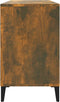 vidaXL - Schoenenkast - 102x36x60 - cm - bewerkt - hout - gerookt - eikenkleurig