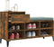 vidaXL - Schoenenkast - 102x36x60 - cm - bewerkt - hout - gerookt - eikenkleurig