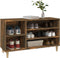 vidaXL - Schoenenkast - 102x36x60 - cm - bewerkt - hout - gerookt - eikenkleurig