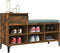 vidaXL - Schoenenkast - 102x36x60 - cm - bewerkt - hout - gerookt - eikenkleurig